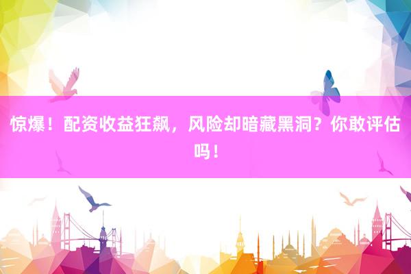 惊爆！配资收益狂飙，风险却暗藏黑洞？你敢评估吗！