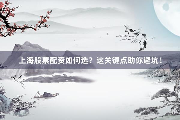 上海股票配资如何选？这关键点助你避坑！