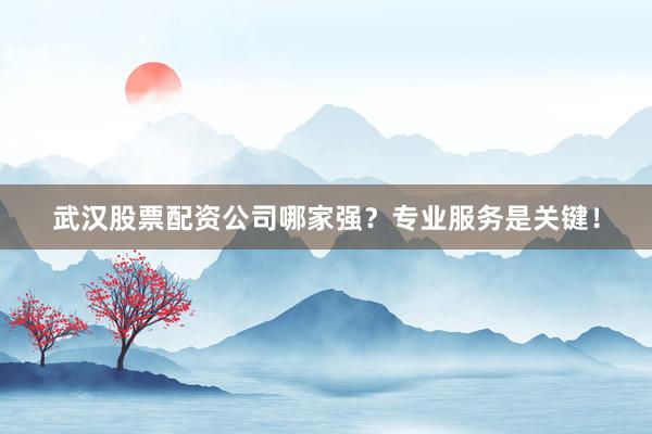 武汉股票配资公司哪家强?专业服务是关键!