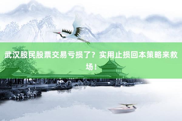 武汉股民股票交易亏损了？实用止损回本策略来救场！